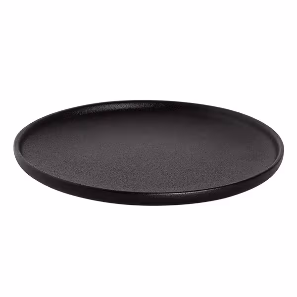 (6 adet) UNIVERSE - Düz Tabak - Yuvarlak Düz - Porselen, Ø260mm, Siyah