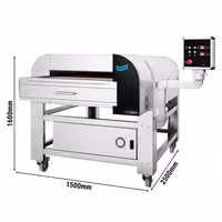 Electric Conveyor Pizza Oven - with Fireclay Stone Conveyor Belt - 1500x2500mm (59.1"x98.4") - Digital Controls - Belt width: 780mm (30.7") - up to 400°C - 200 pizzas/hour - Ø 32 cm each