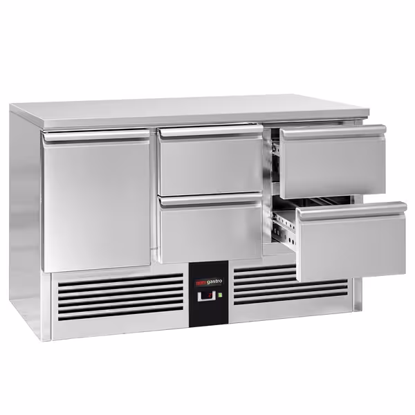 Rashladni pult PREMIUM - 1368x700 mm - 368 l - Statičko hlađenje - s 1 vrata - s 4 ladica