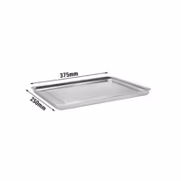 Blacha ekspozycyjna – stal nierdzewna – 393 x 268 x 40 mm – z obrzeżem