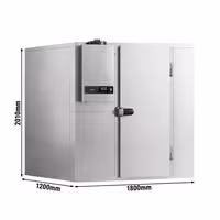 Inox zamrzivačka komora - 1800x1200 mm - 2,65 m³ - uklj. zamrzivački agregat - -20/-10 °C