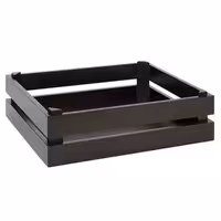 Ahşap Sunum Kutusu - SUPERBOX - Siyah - 350x290x105mm - GN 1/2 ile uyumlu