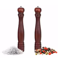 (2 kom) Set mlinaca za sol i papar - Drvo, Nehrđajući čelik (inox) - Visina: 460 mm - Smeđa