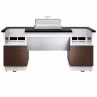 Mobile Buffet Service & Prep Station DUBLIN - 2000mm - Black Granite Worktop