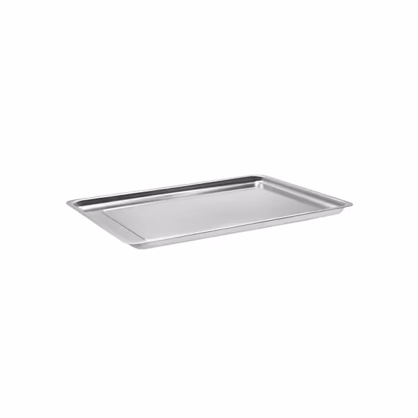 Plateau de service avec rebord - Acier inoxydable - avec rebord - rectangulaire - 413x262x20mm