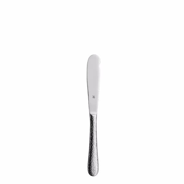 (12 pieces) WMF | Sitello Bread/Butter Knife – 18/10 Stainless Steel - 170 mm - Polished - Hammered Finish