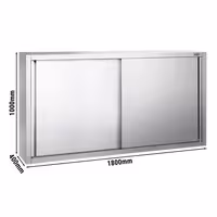 خزانة حائط ستانلس ستيل PREMIUM - 1800x400mm - مع باب انزلاقي - ارتفاع 1000 mm