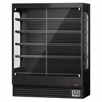 Commercial multideck display fridge - 1524mm - 693L - with 2 hinged glass doors & 4 shelves - Black