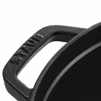 STAUB | Cocotte Round Enamelled Cast Iron Casserole Dish – Ø 220 mm – Black
