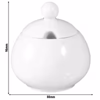 SELTMANN WEIDEN | Meran Basic Sugar Bowl with Spoon‑Rest Lid – White – 230 ml – Oven‑Safe Porcelain