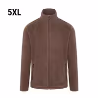 KARLOWSKY | Men's Work Fleece Jacket – Light Brown - 5XL - Recycled Polyester - 60°C Washable